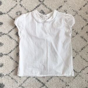 Olive Juice Peter Pan Collared Top